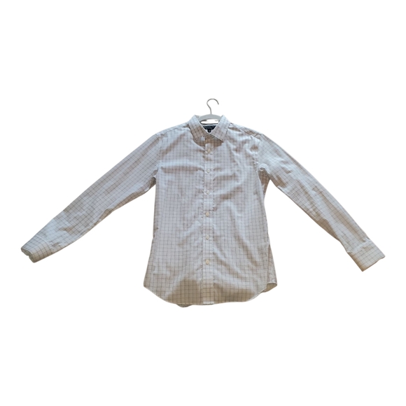 Banana Republic White, Pink and Black Check Dress Shirt (XS) EUC - Picture 2 of 6